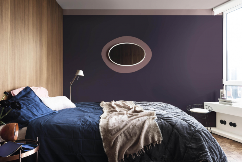 Desain Cat Kamar ungu