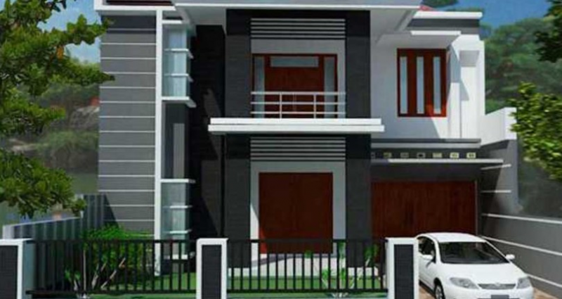 Warna Cat Teras Rumah Abu-Abu Putih