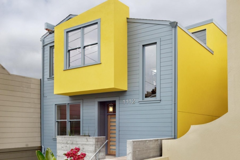 Warna Cat Teras Rumah Kuning Abi-Abu