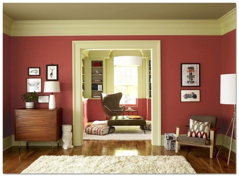 Kombinasi warna cat minimalis merah maroon
