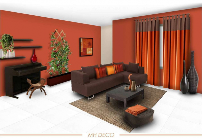 Kombinasi warna cat minimalis orange terbaru