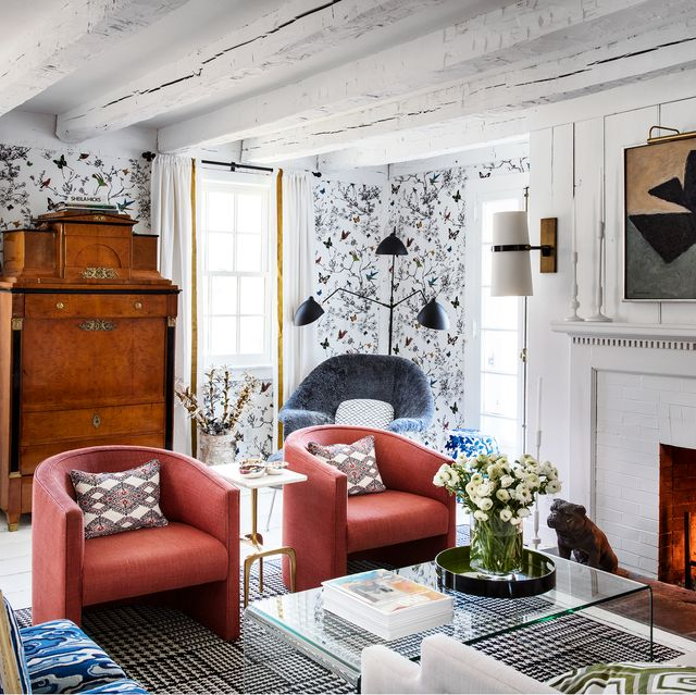 Wallpaper Ruang Tamu Gambar Kupu-Kupu