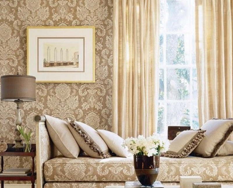 wallpaper Victorian Style ruang tamu