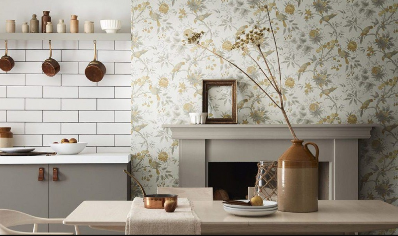 Wallpaper Dapur Motif Klasik