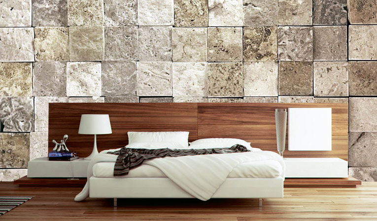 Wallpaper Dinding Minimalis Motif Kotak Klasik
