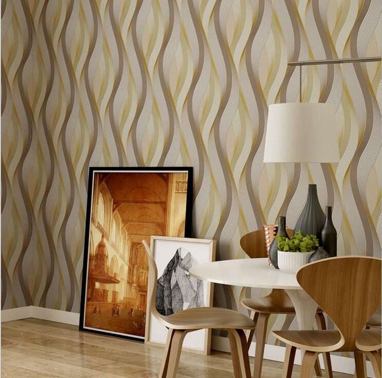 Wallpaper Dinding Ruang Tamu Motif Garis Melengkung