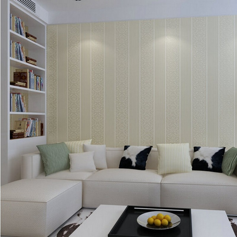 Wallpaper Ruang Tamu Minimalis Motif Garis Lurus