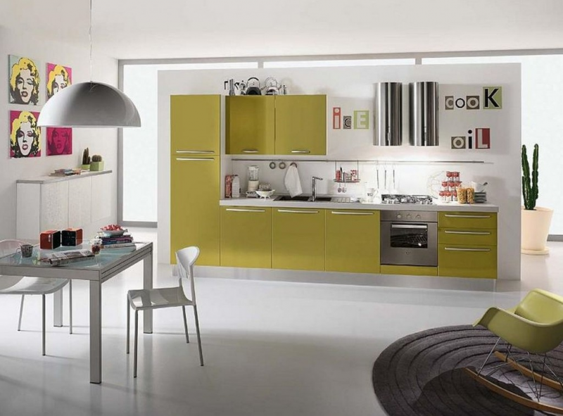 Dapur minimalis semi retro yang kekinian