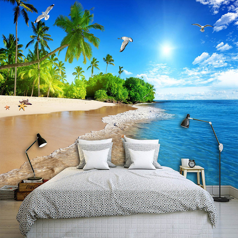 Dinding kamar bernuansa alam, pantai
