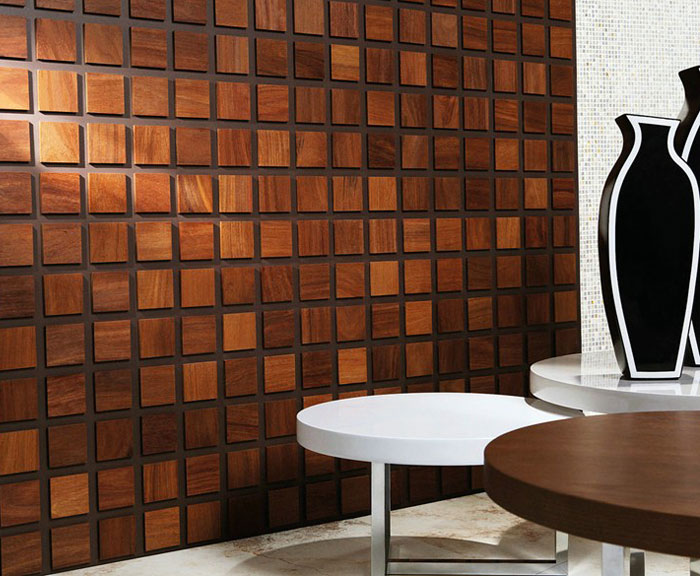 Desain Dinding Kayu Motif Kotak