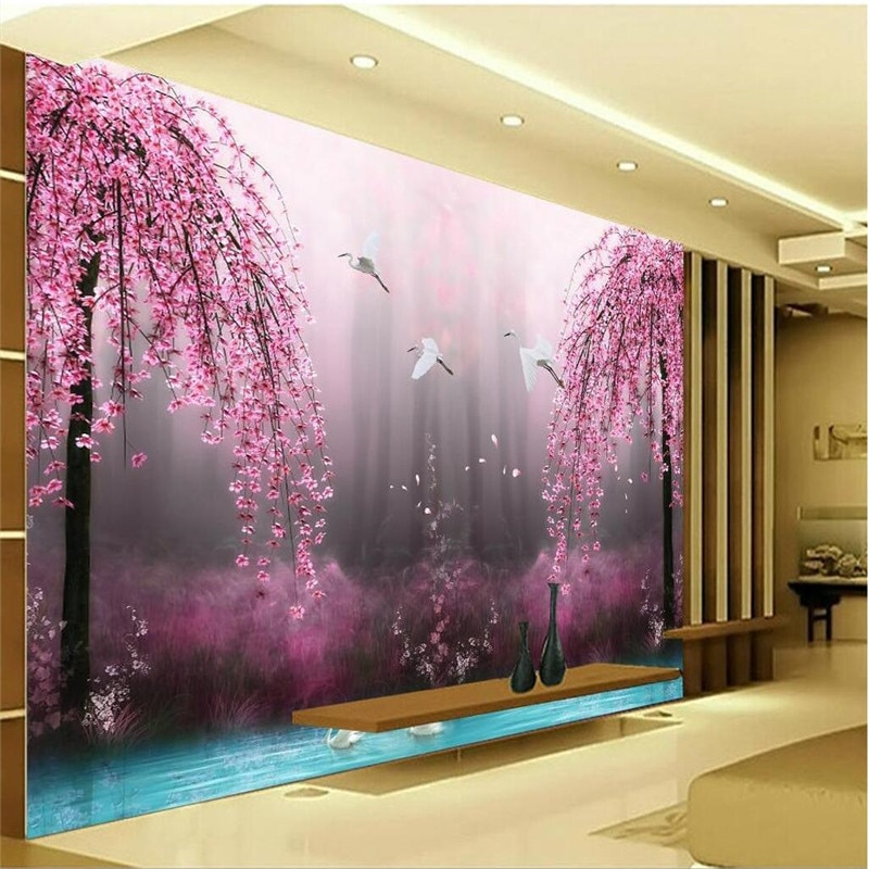 Gambar Dinding Kamar Bunga Sakura - Desain id
