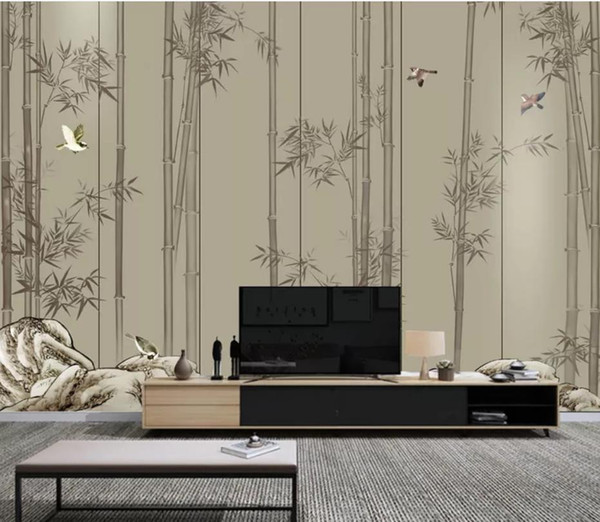 Gambar Walpaper Dinding motif pohon bambu