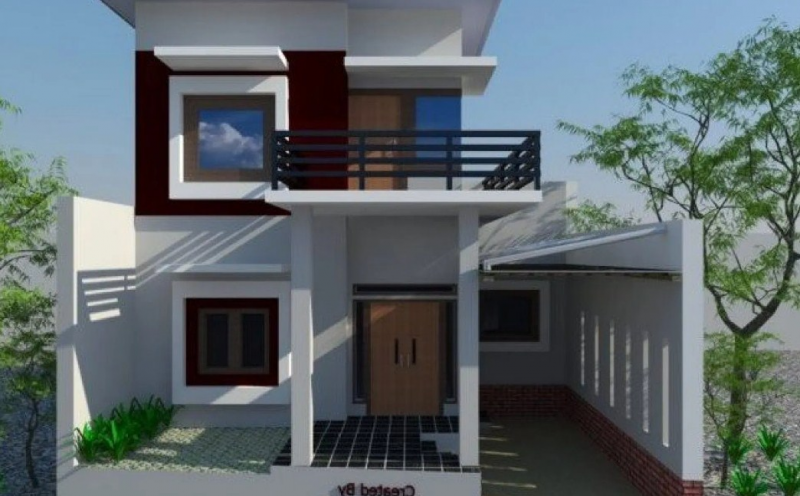 Garasi Samping Rumah Minimalis 2 Lantai