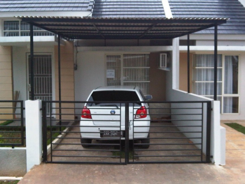 Model garasi rumah sederhana tampak depan