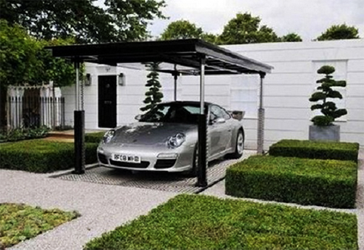 Desain Garasi Minimalis Garasi di taman
