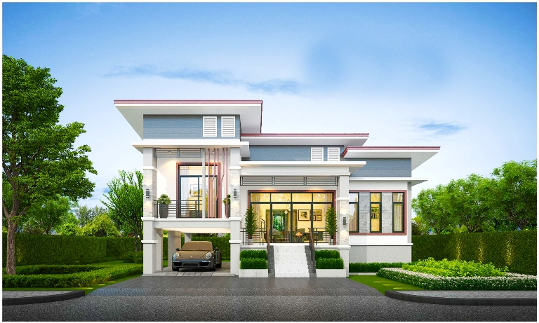 30 Contoh Gambar Garasi Mobil Depan Rumah - Desain id