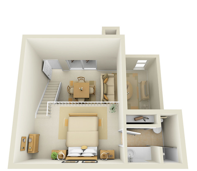 Denah Interior Ruangan Rumah 2 Lantai