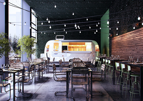 Gambar Desain Interior Cafe Sederhana