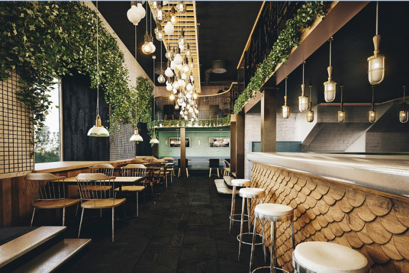 Ide Desain Interior Cafe Sederhana