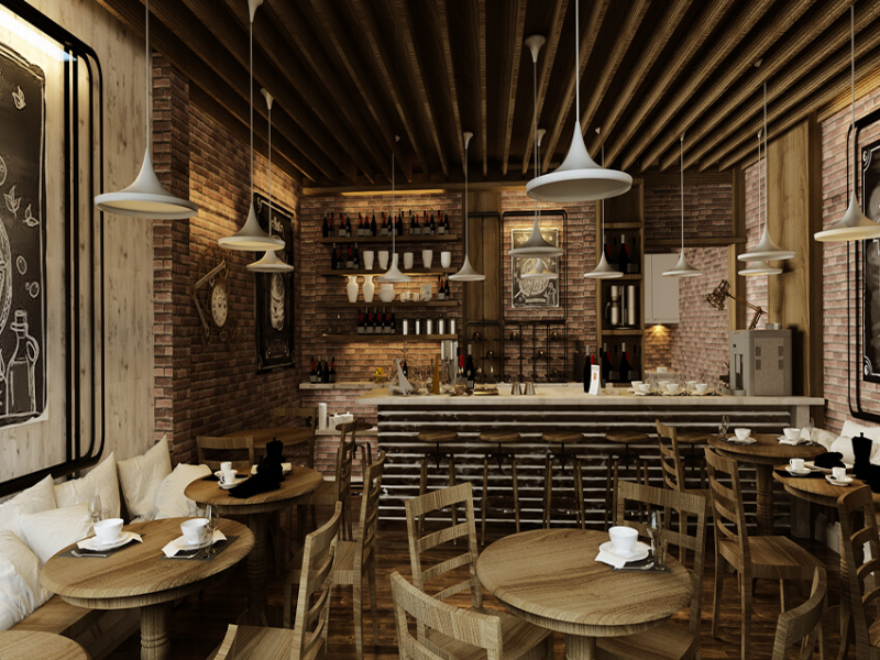 Gambar Desain Interior Cafe Ruko