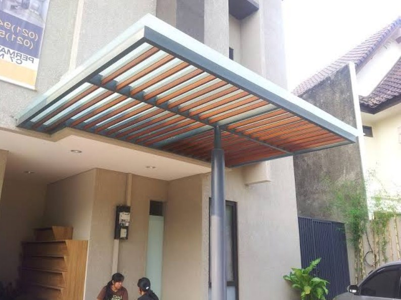 desain rumah minimalis dengan atap teras baja ringan