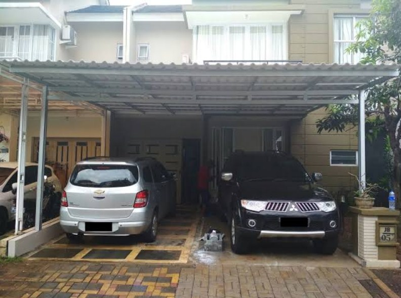 kanopi atap baja ringan untuk garasi 2 mobil