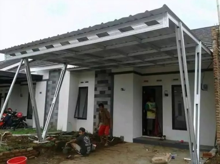 konsep garasi atap baja ringan