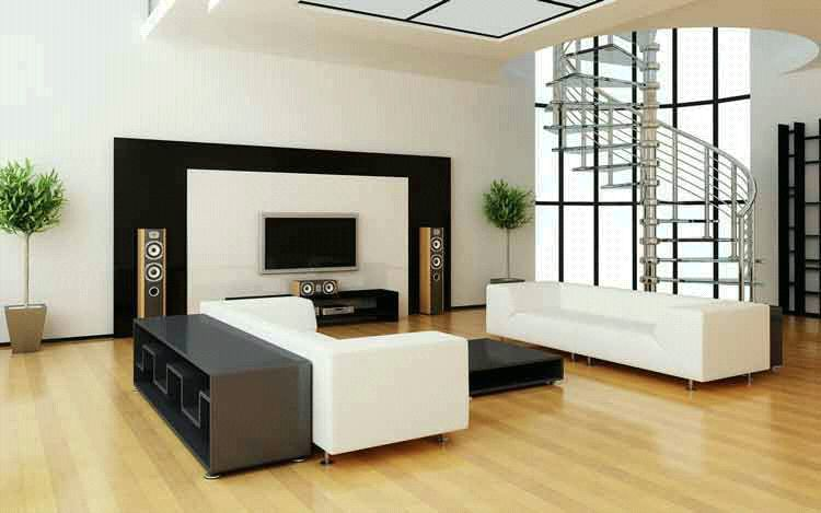 Desain Interior Lantai Coklat