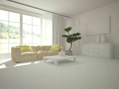 Modern Ruang Tamu Serba Putih