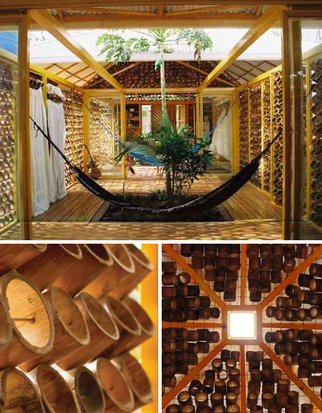 Desain Interior Rumah Bambu Elegan