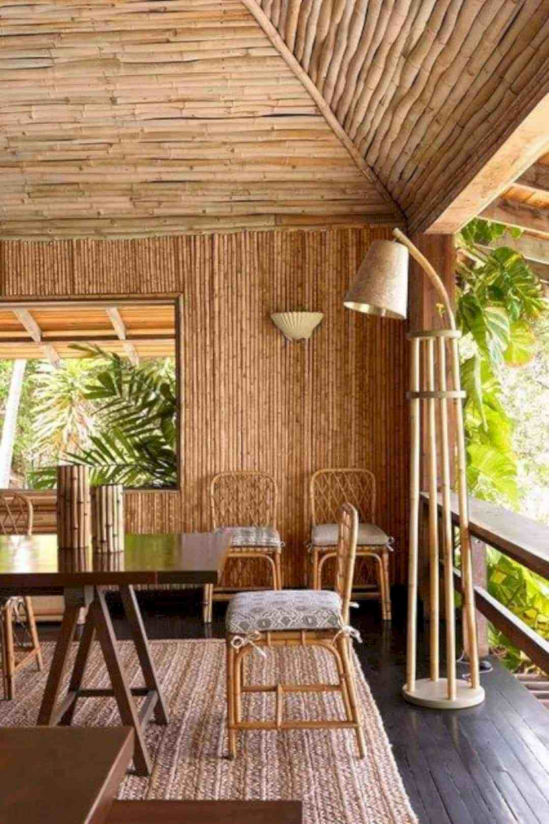 Desain Interior Rumah Bambu Ukuran Kecil