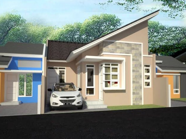 Desain Rumah type 36 Atap Miring