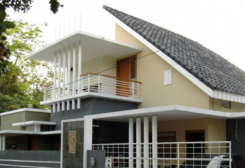 Desain teras Rumah Atap Miring