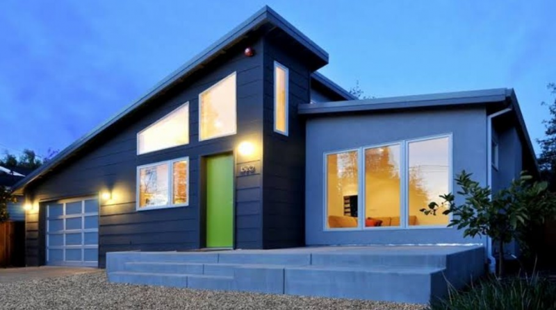 Gambar Desain Rumah Atap Miring sebelah