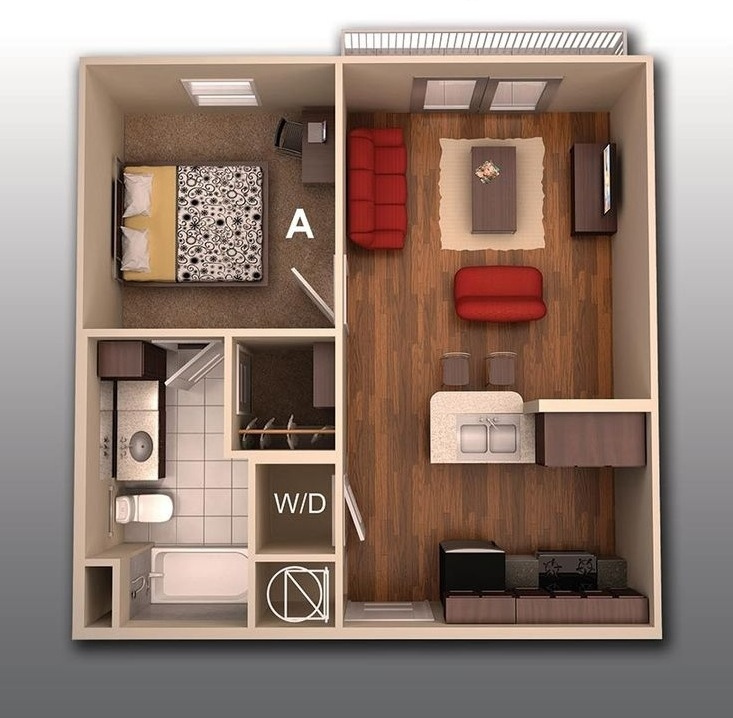 Desain Rumah 1 Kamar sederhana