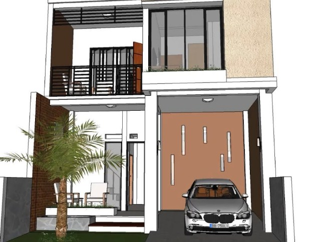 Desain Rumah 10 x 10 meter Modern