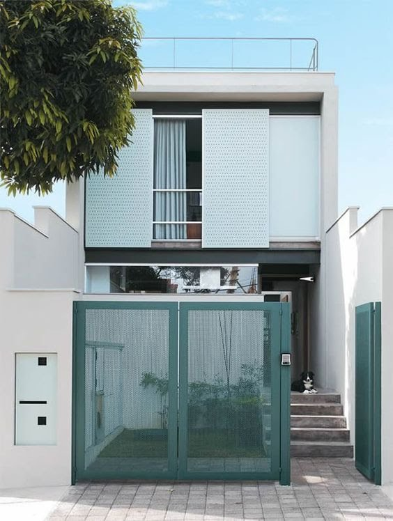 Desain Rumah 2 Lantai Minimalis dengan Penggunaan warna pastel