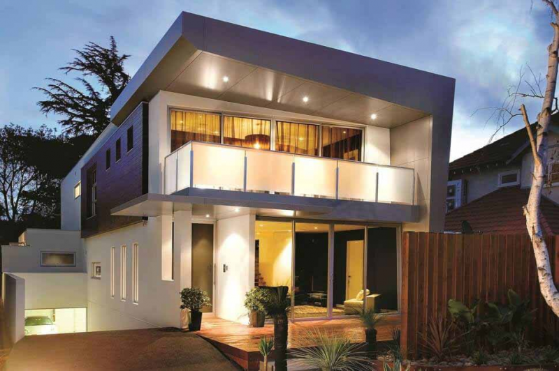 Desain Rumah 3 Lantai dengan tema kayu