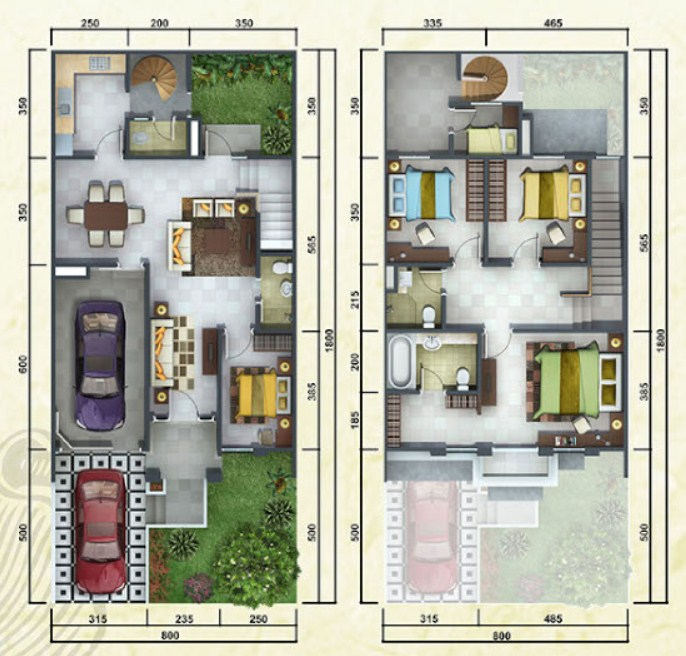 Desain Rumah 5 Kamar 2 Lantai