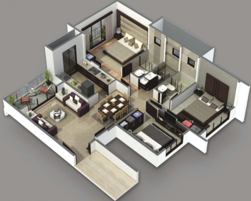Desain Rumah 5 Kamar 3D