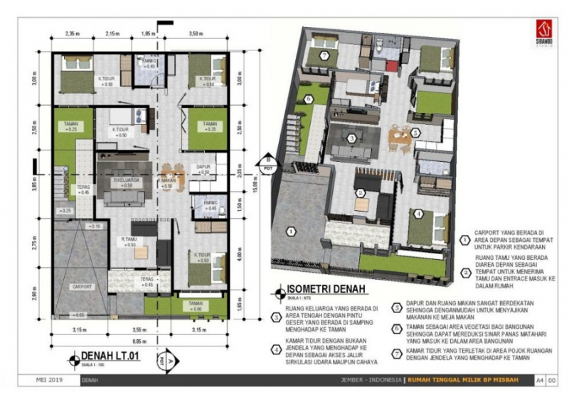 Desain Rumah 10 x 15 Detail