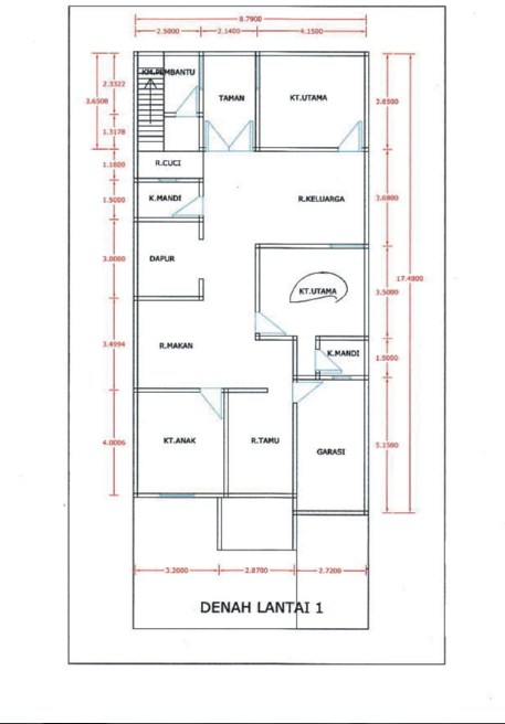 Desain Rumah 10 x 15 Lantai 1