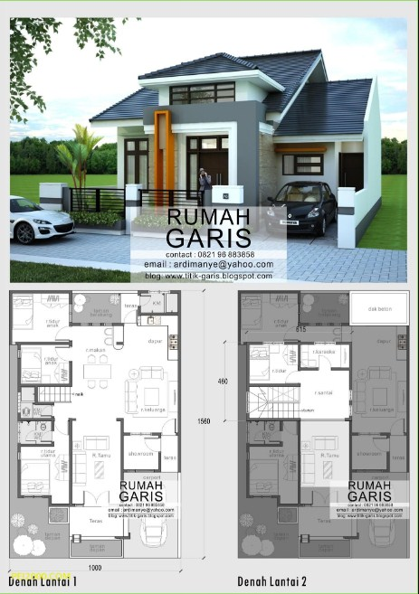 Rancangan Desain Rumah 10 x 15