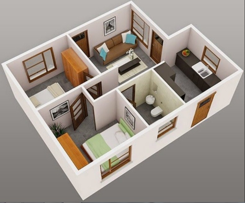 30 Inspirasi Desain Rumah 4x6 Meter Minimalis Sederhana Desain id