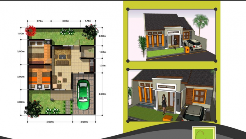 Desain Rumah 4x12 Terbaik - Desain id