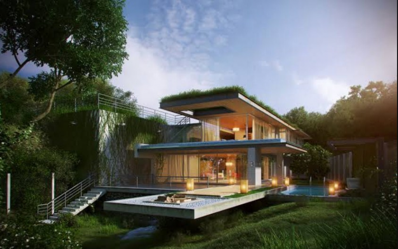 Model atap rumah mewah 2 lantai