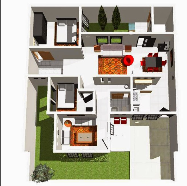 30 Contoh Desain Rumah 6 x 12 Minimalis Terbaru Desain id