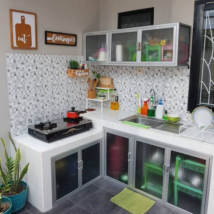 Dapur untuk desain rumah ukuran 5 x 15 m