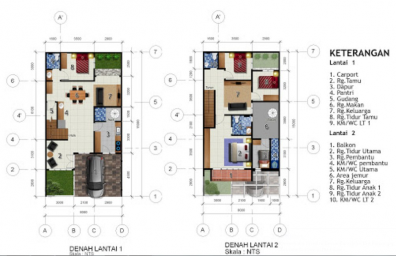 Desain Rumah 5 x 15 2 Lantai Terbaru