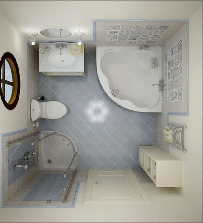 Kamar mandi minimalis untuk desain rumah ukuran 5 x 15 m
